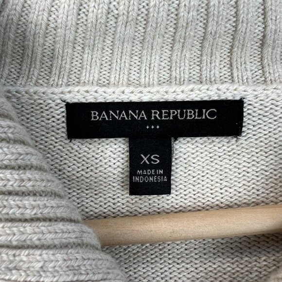 Banana Republic Womens Shawl Collar Cardigan Knit Sailor Sweater Boho Cottage - Picture 5 of 16